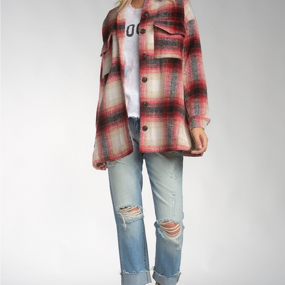 Elan Riley Red Plaid Jacket - Picture 4 of 8